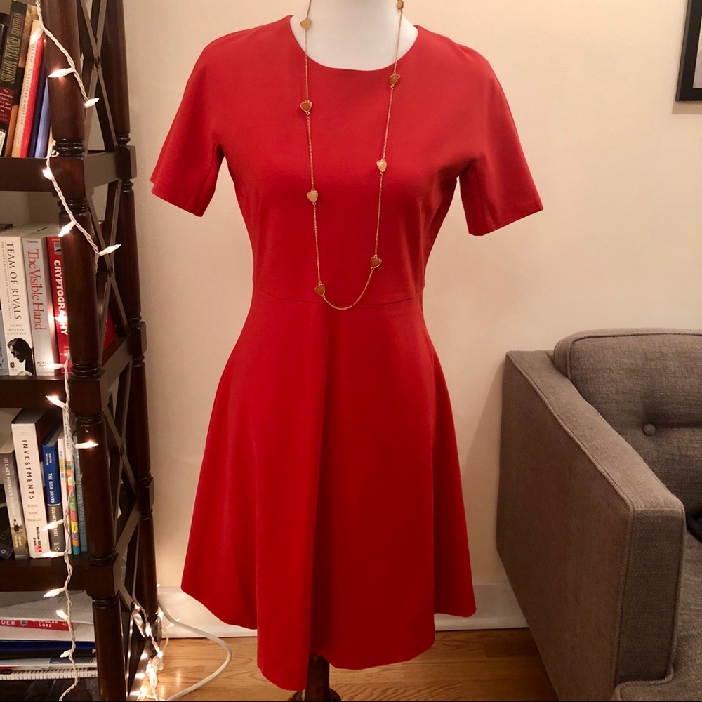 NWT Uniqlo Skater Dress in Burnt Orange